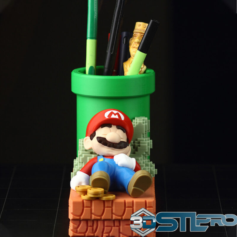 Bigovereasy Mario Style Pencil Holder STL File