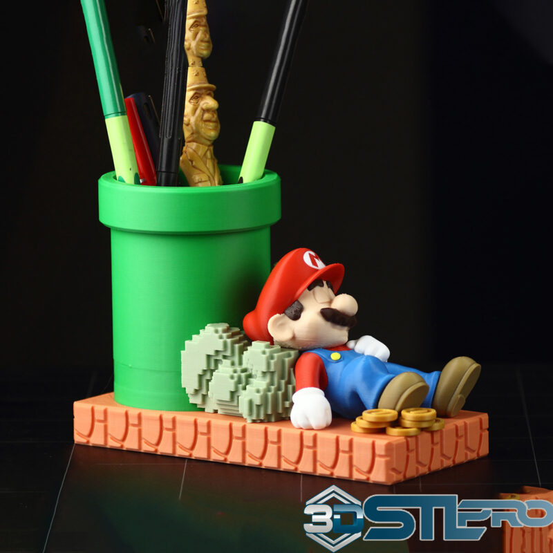 Bigovereasy Mario Style Pencil Holder STL File