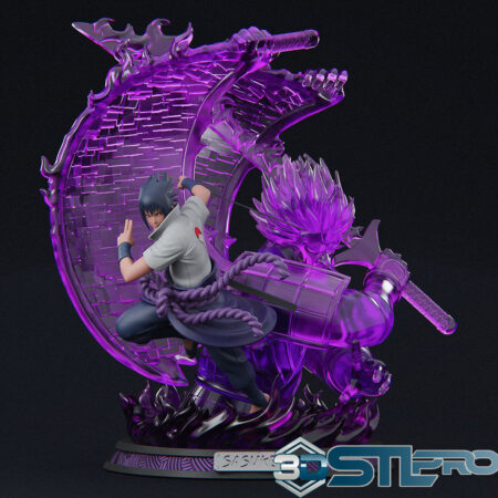 Sasuke STL File Naruto Shippuden 3D Print Model