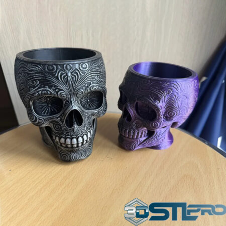 Sugar Skull Halloween Candy Bowl STL File