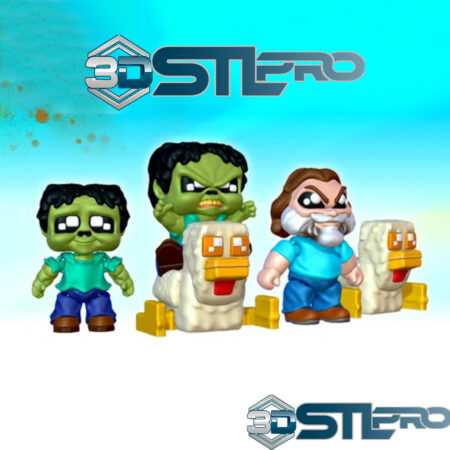 VunkFlexis Minecraft Movie Minis Pack STL File