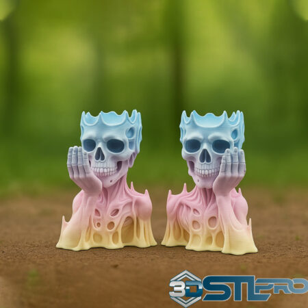 Vase Skull Femme Petit 0.2 STL File