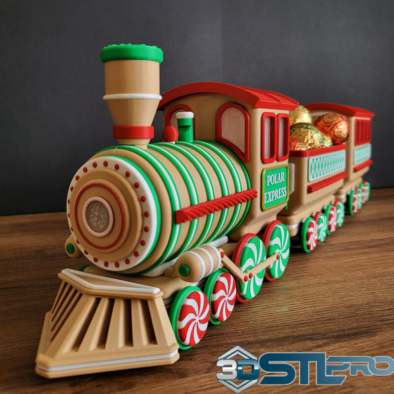 Christmas Gingerbread Train STL File