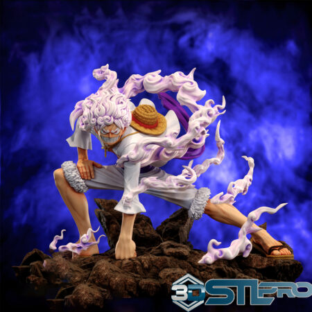 Luffy Gear 5 STL3DPRO File One Piece Anime 3D Print Model