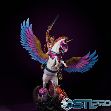 Shera STL File Fantasy Warrior Goddess 3D Print Model for Collectors & Cosplayers